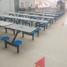 四人连体餐桌凳