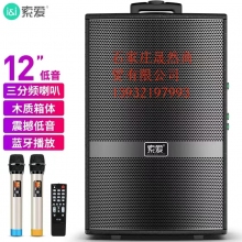 索爱SA-X22 12英寸大功率重低音广场舞音响移动户外蓝牙拉杆音箱扩音器带无线麦克风